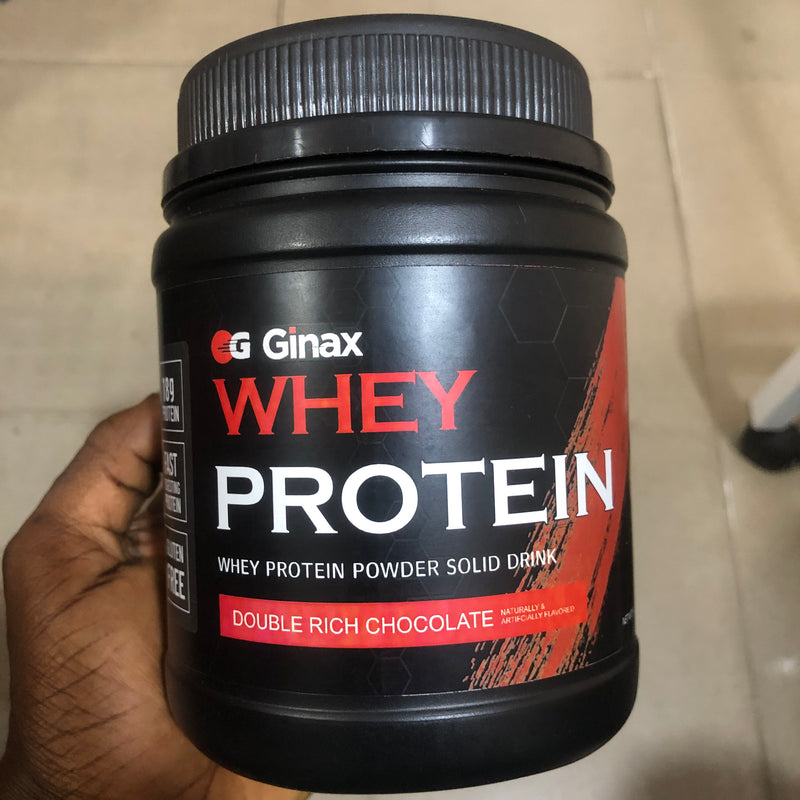 GINAX Whey Protein Powder (500g size, 18.48g protein, 15-30 servings)