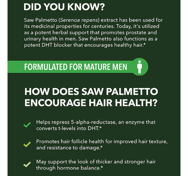 GINAX 16-in-1 Saw Palmetto Blend Capsule (90 capsules) — Dietary Supplement for Prostate, Urinary Tract, and Healthy Hair