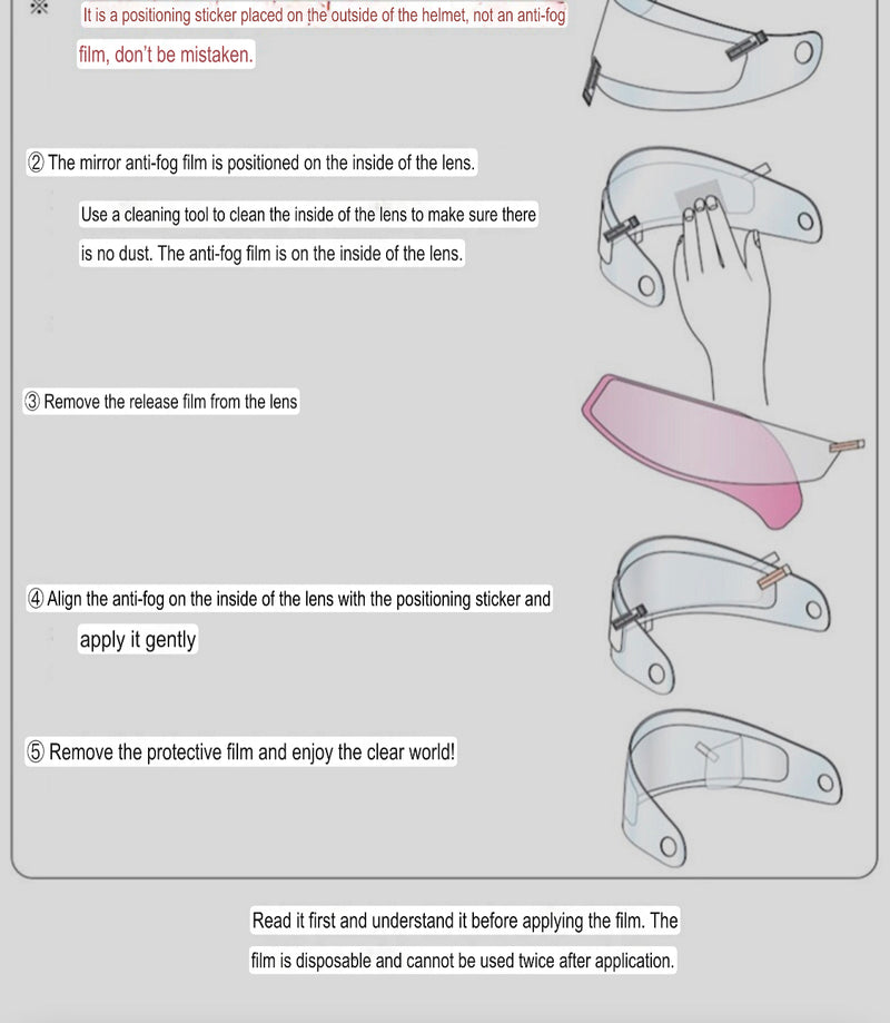 Anti-Fogging Film for Helmet