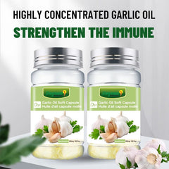 Garlic Oil Soft Capsules | Dietary Supplement for Blood Pressure, Cholesterol, Heart Health, Detox, and Immunity