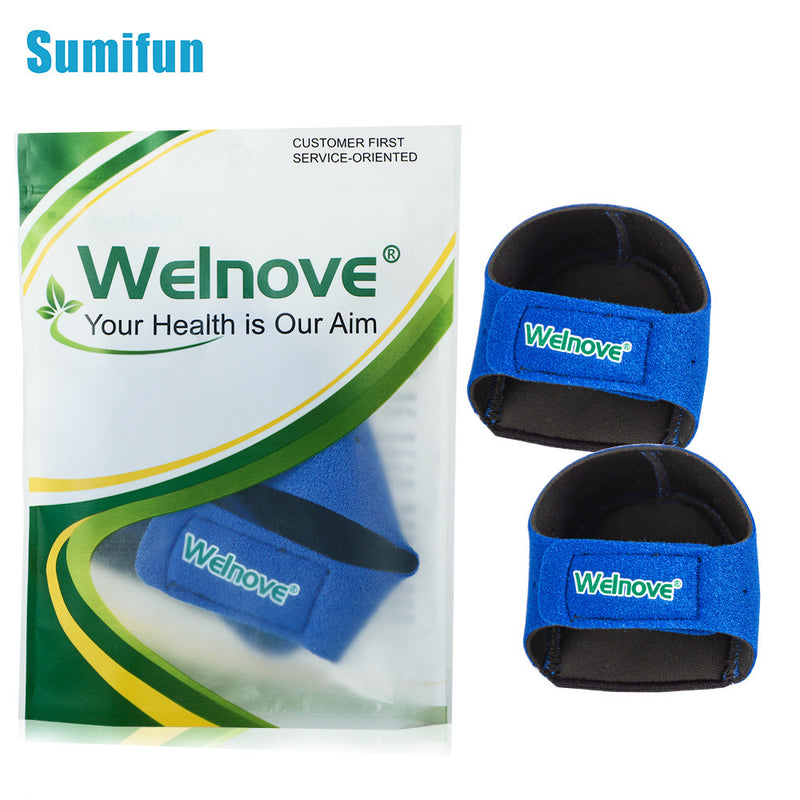 Welnove Heel Pads for Achilles Tendonitis, Heel Spurs, Plantar Fasciitis, Heel Bursitis, Heel Pain, and Cracked Heels (2 pieces)