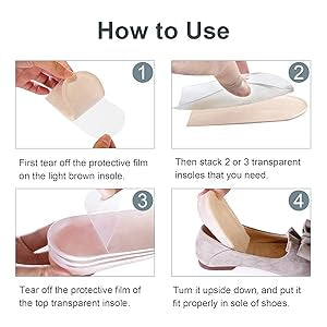 4-Layer Adjustable Orthopedic Heel Lift Inserts (1 pair)