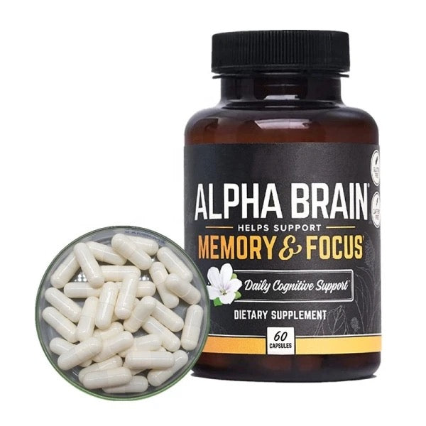 Alpha Brain Capsules | Dietary Supplement for Memory, Focus, Mental Energy, and Brain Health