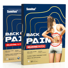 Sumifun Back Pain Relieving Patch with Menthol and Camphor (10 patches) | Medicated Patch for Back Pains, Muscle Soreness, and Joint Pains