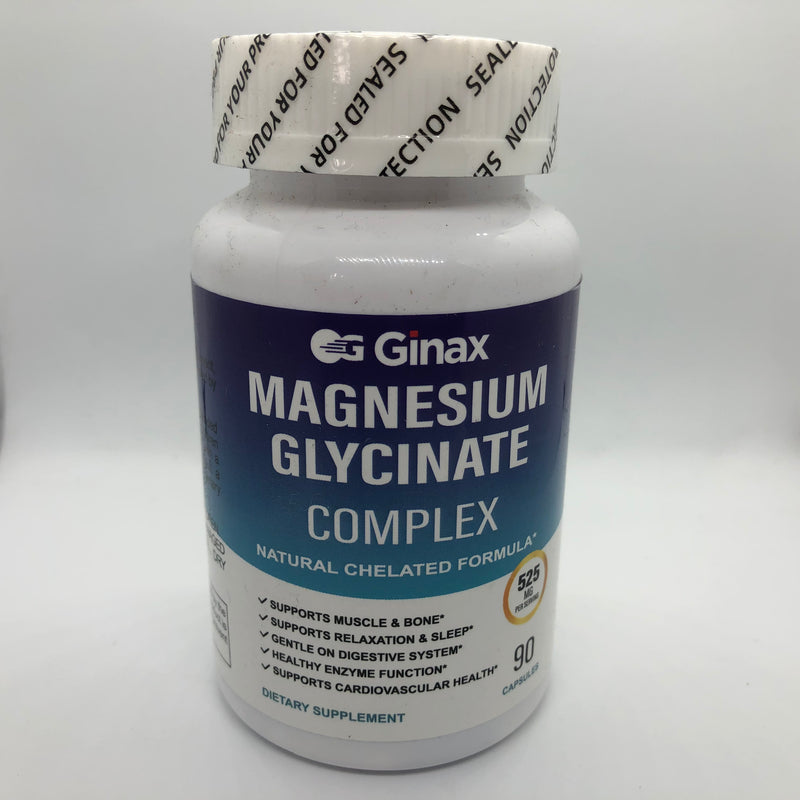 GINAX Magnesium Glycinate Capsule (90 capsules, 525mg)