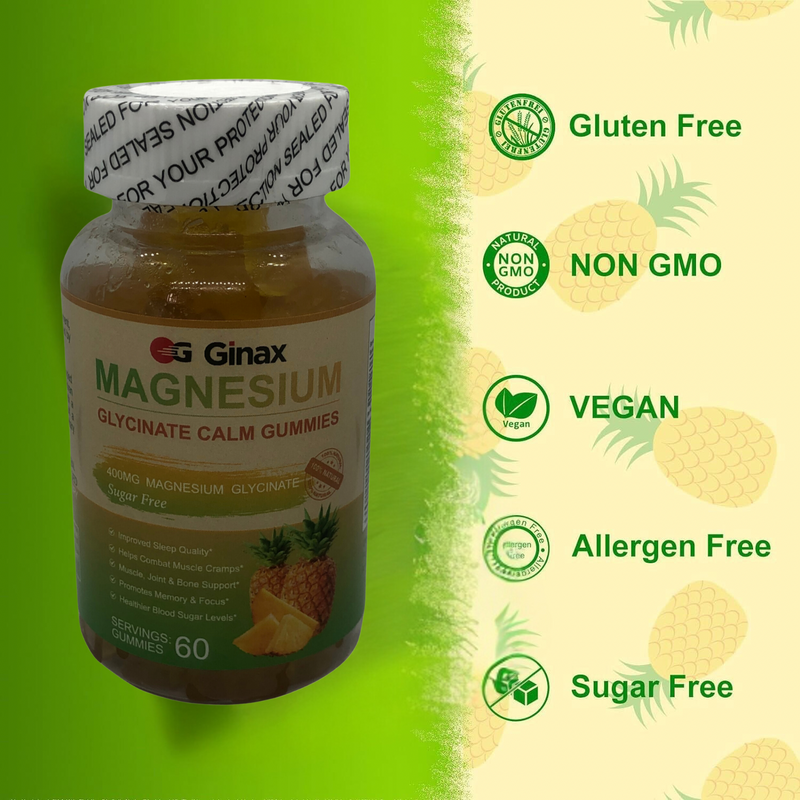 GINAX Magnesium Glycinate Calm Gummies (2100mg)