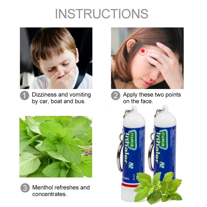 Starrub Nasal Inhaler | For Nasal Congestion, Headache, Dizziness, and ...