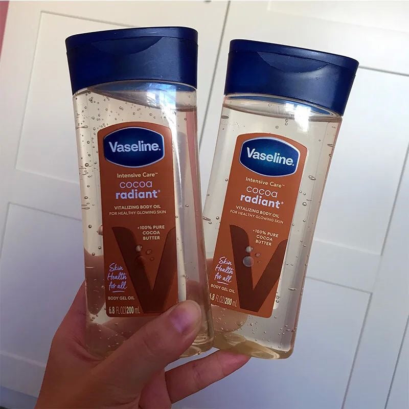 Vaseline Cocoa Radiant Vitalizing Body Oil (200ml) | Intensive Care Oil for Healthy Glowing Skin