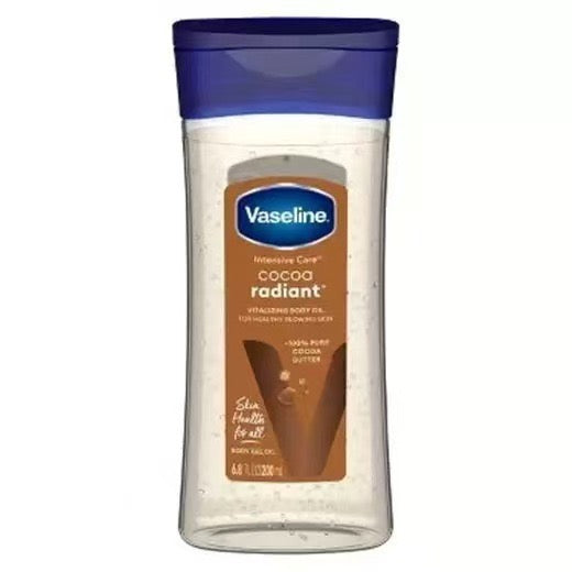 Vaseline Cocoa Radiant Vitalizing Body Oil (200ml) | Intensive Care Oil for Healthy Glowing Skin