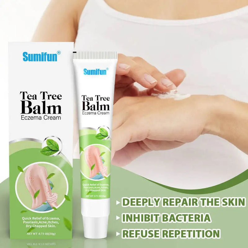 Tea Tree Oil Balm | Topical Cream for Eczema, Psoriasis, Acne, Itches, and Dry Chapped Skin
