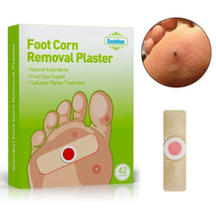 Foot Corn Removal Plaster (42 Plasters) | Medicated Patch for Foot Corns, Calluses, and Foot Warts