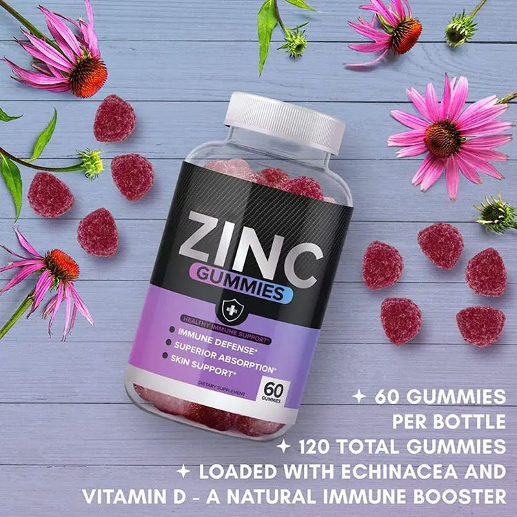 Zinc Gummies with Echinacea and Vitamin D (30mg)