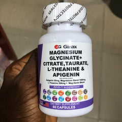 GINAX 16-in-1 Magnesium Blend Capsules — Magnesium (Glycinate, Malate, Taurate, Citrate, and Oxide), Vitamin B6, Zinc, L-Theanine, Chamomile, Apigenin, L-Tryptophan, 5-HTP, GABA, Passion Flower, L-Glycine, and Ashwagandha