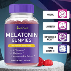 Melatonin Gummies with L-Theanine and Elderberry | Dietary Supplement for Deep Sleep and Relaxation