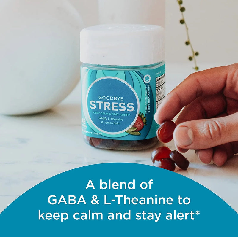 Goodbye Stress Gummies with GABA, L-Theanine, and Lemon Balm