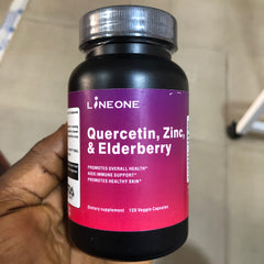 Quercetin, Zinc and Elderberry Capsules (120 capsules, 1230mg)