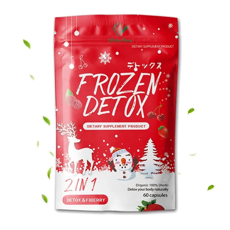 Frozen Detox and Fiberry Capsules with Psyllium Husk and Indian Gooseberry