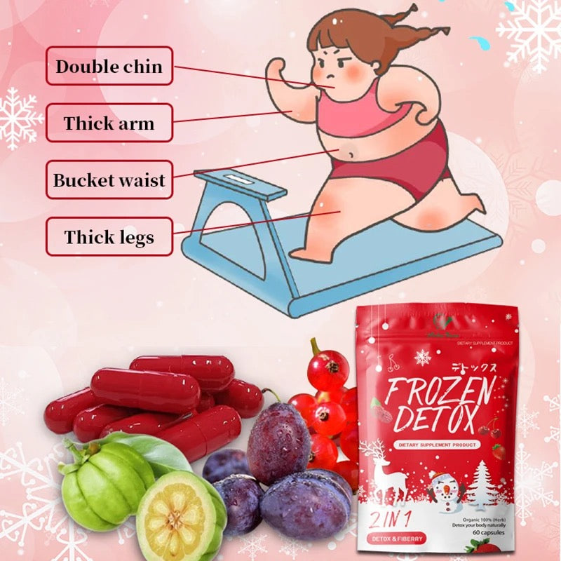 Frozen Detox and Fiberry Capsules with Psyllium Husk and Indian Gooseberry