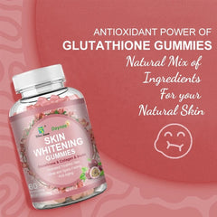 Skin Whitening Gummies with Glutathione and Collagen