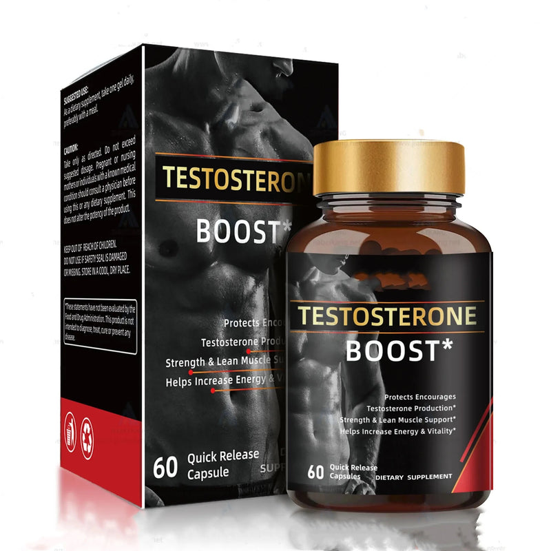 Testosterone Boost Capsules (1400mg) | Dietary Supplement for Testosterone, Energy, Muscle Building, and Sexual Performance