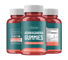 Ashwagandha Gummies with Zinc & Vitamin D2 | Dietary Supplement for Stress, Sleep, Testosterone, and Strength