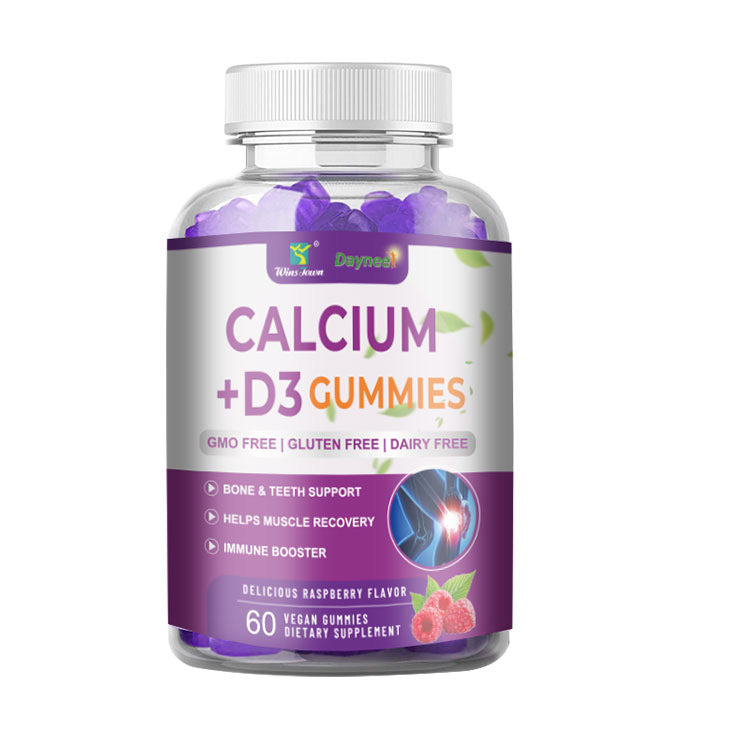 Calcium + D3 Gummies with Magnesium Glycinate | Dietary Supplement for Stronger Bones & Teeth,Osteoporosis, and Immune System