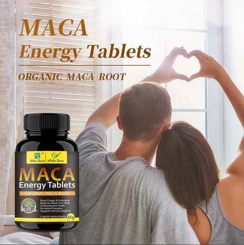 Maca Energy Tablets (48g) | Dietary Supplement for Energy, Hormonal Balance, Mood, and Reproductive Health