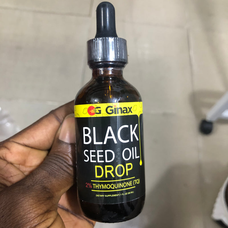 GINAX Black Seed Oil Drops with Omega-3-6-9 and Thymoquinone (60ml, 2000mg)