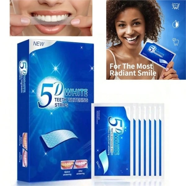 5D Teeth Whitening Strips (14 strips)