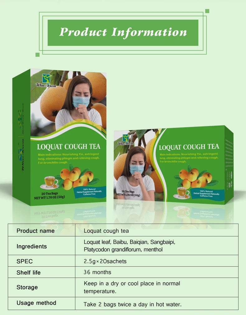 Loquat Cough Tea | Herbal Tea for Phlegm and Bronchitis Cough