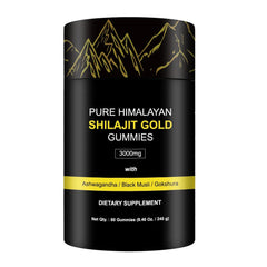 Pure Himalayan Shilajit Gold Gummies (3000mg) | Dietary Supplement for Energy, Stamina, Endurance, Cognitive Function, Skin, and Bone Health