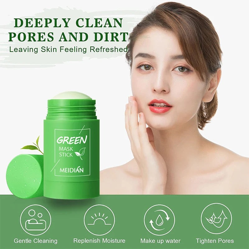 Green Mask Stick | Green Tea Mask for Oily Skin, Acne, and Blackhead