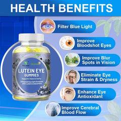 Lutein Eye Gummies with Zeaxanthin | Dietary Supplement for Cataracts, AMD, Night Vision, and Eye Care