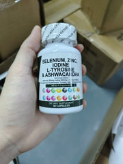 GINAX 16-in-1 Selenium Blend Capsules — Selenium, Zinc, Iodine, L-Tyrosine, Ashwagandha, Turmeric, Bladderwrack, Kelp, Schisandra, Forskolin, Cayenne Pepper, Vitamins A, C & D3, Magnesium, Copper, Manganese