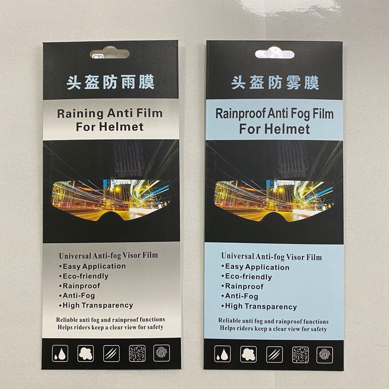 Anti-Fogging and Anti-Raining Films for Helmet