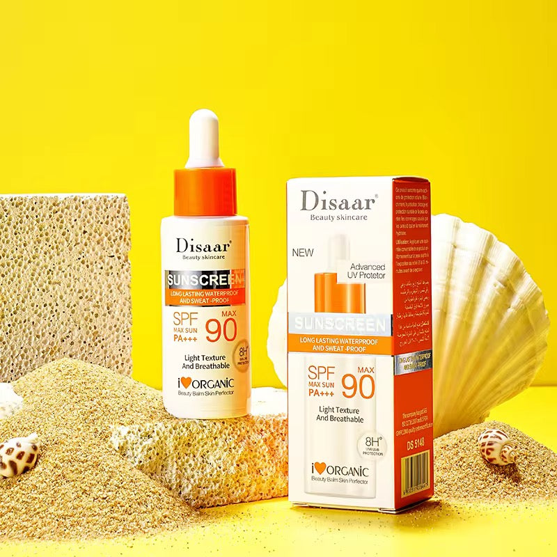 DISAAR Sunscreen Serum (50ml size, SPF 90 PA+++) | For UVA/UVB Protection, Whitening, Moisturizing, and Blocking