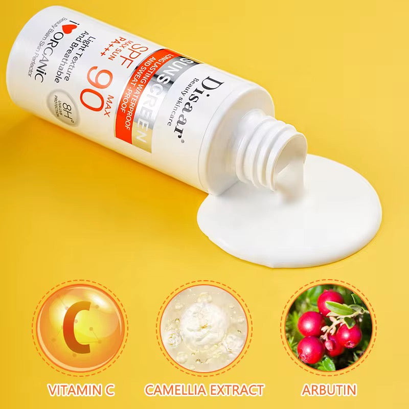 DISAAR Sunscreen Serum (50ml size, SPF 90 PA+++) | For UVA/UVB Protection, Whitening, Moisturizing, and Blocking