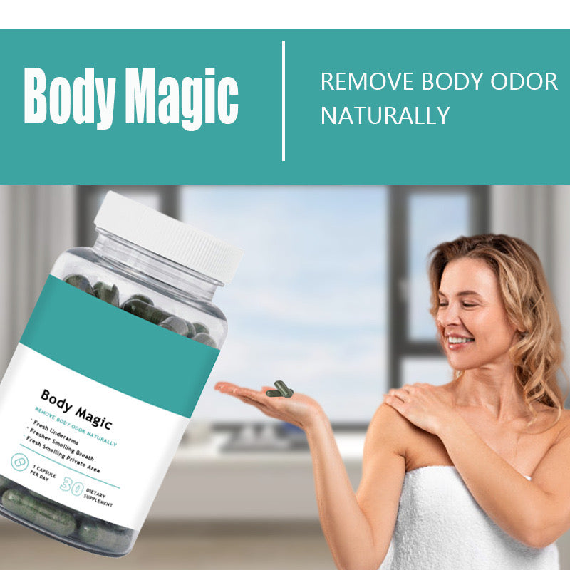 Body Magic Capsules (30 capsules) | Dietary Supplement for Body Odor, Bad Breath, and Smelly Private Parts