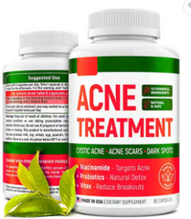 Acne Treatment Capsules | Dietary Supplement for Cystic Acne, Acne Scars, Breakouts, and Dark Spots