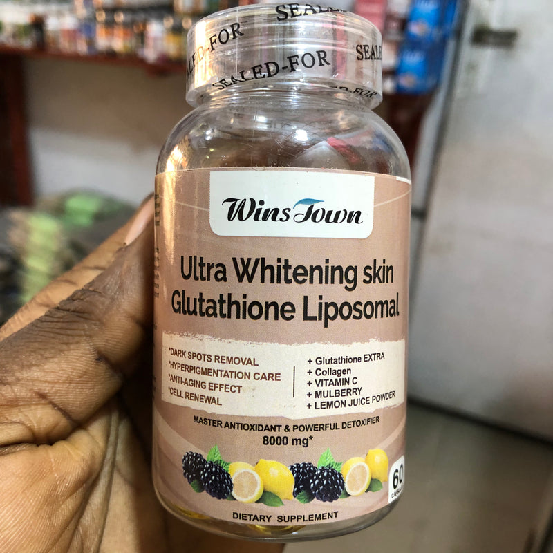 Ultra Whitening Skin Capsules with L-Glutathione (8000mg) | Dietary Supplement for Dark Spots, Hyperpigmentation, Anti-aging, and Cell Renewal