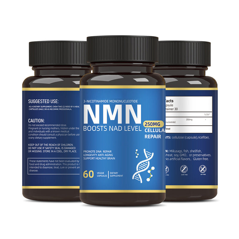 NMN (Nicotinamide Mononucleotide) Capsules | Dietary Supplement for Anti-aging, DNA Repair, Longevity, Energy, and Cognition