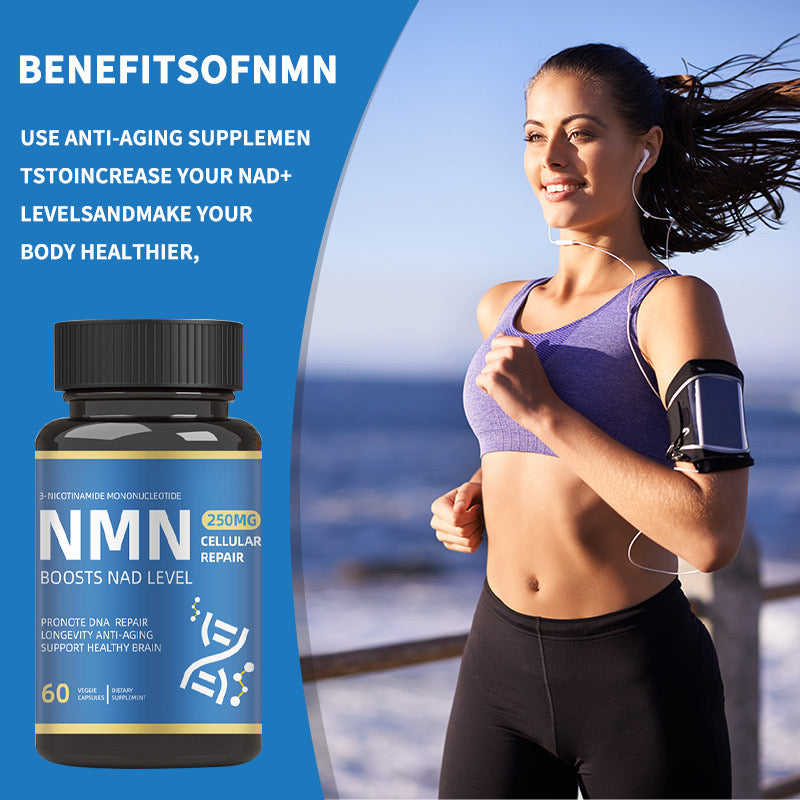 NMN (Nicotinamide Mononucleotide) Capsules | Dietary Supplement for Anti-aging, DNA Repair, Longevity, Energy, and Cognition