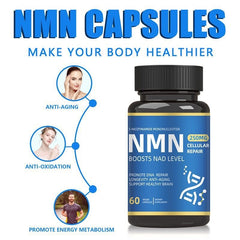 NMN (Nicotinamide Mononucleotide) Capsules | Dietary Supplement for Anti-aging, DNA Repair, Longevity, Energy, and Cognition