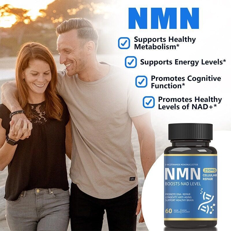 NMN (Nicotinamide Mononucleotide) Capsules | Dietary Supplement for Anti-aging, DNA Repair, Longevity, Energy, and Cognition