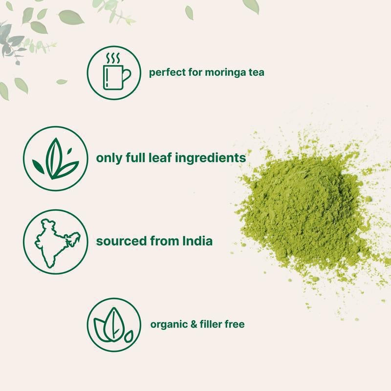 Moringa Leaf Powder (907g) | Dietary Supplement for Blood Sugar, Heart, Immunity, Energy, and Antioxidants