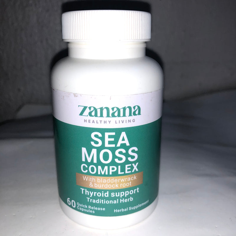 Sea Moss Complex Capsules with Bladderwrack and Burdock Root (2250mg) | Dietary Supplement for Thyroid, Immunity, Gut, Heart, and Weight Management