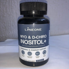 Myo & D-Chiro Inositol+ Capsules with Ashwagandha and Vitamin D3 (2555mg)