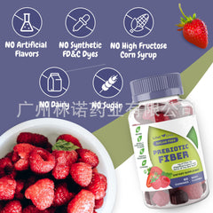 Prebiotic Fiber Gummies (8000mg, 0g sugar) | Dietary Supplement for Digestive Support, Bowel Movement, Gut Health, and Immune Support