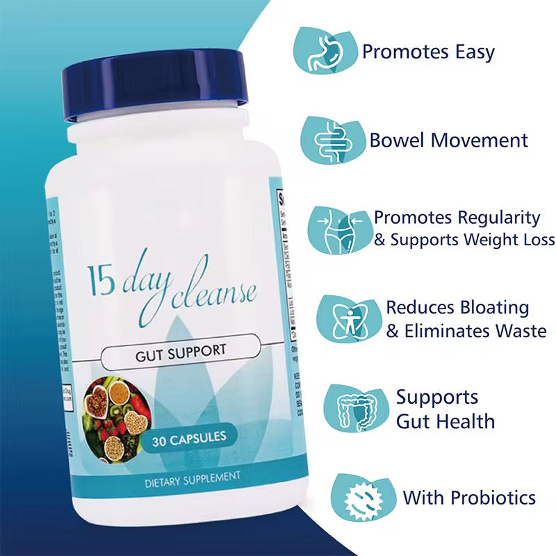 15 Day Cleanse Capsule | Dietary Supplement for Detox, Gut, Colon, Constipation, Bloating, and Digestive Health