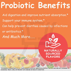 Probiotic Gummies for Women (10 billion CFUs) | Dietary Supplement for Gut, Vaginal Flora, Digestion, and Feminine Health